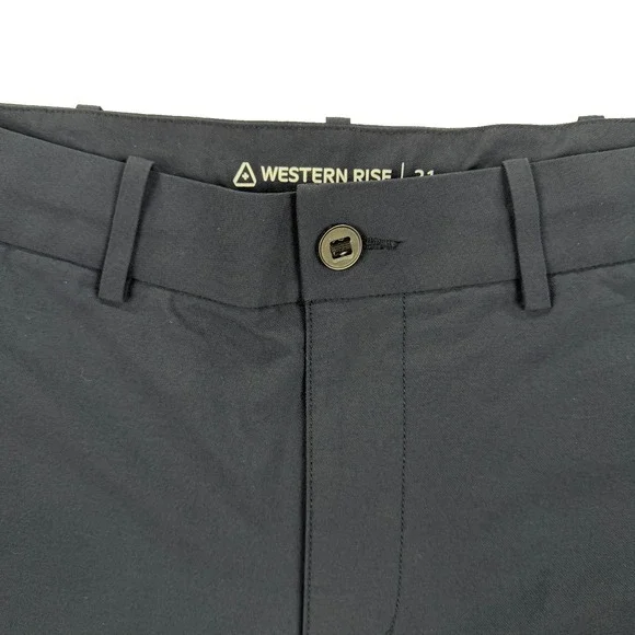 Western Rise Evolution Shorts Mens 31W Navy Blue Chino Performance Stretch 7" - Picture 3 of 8